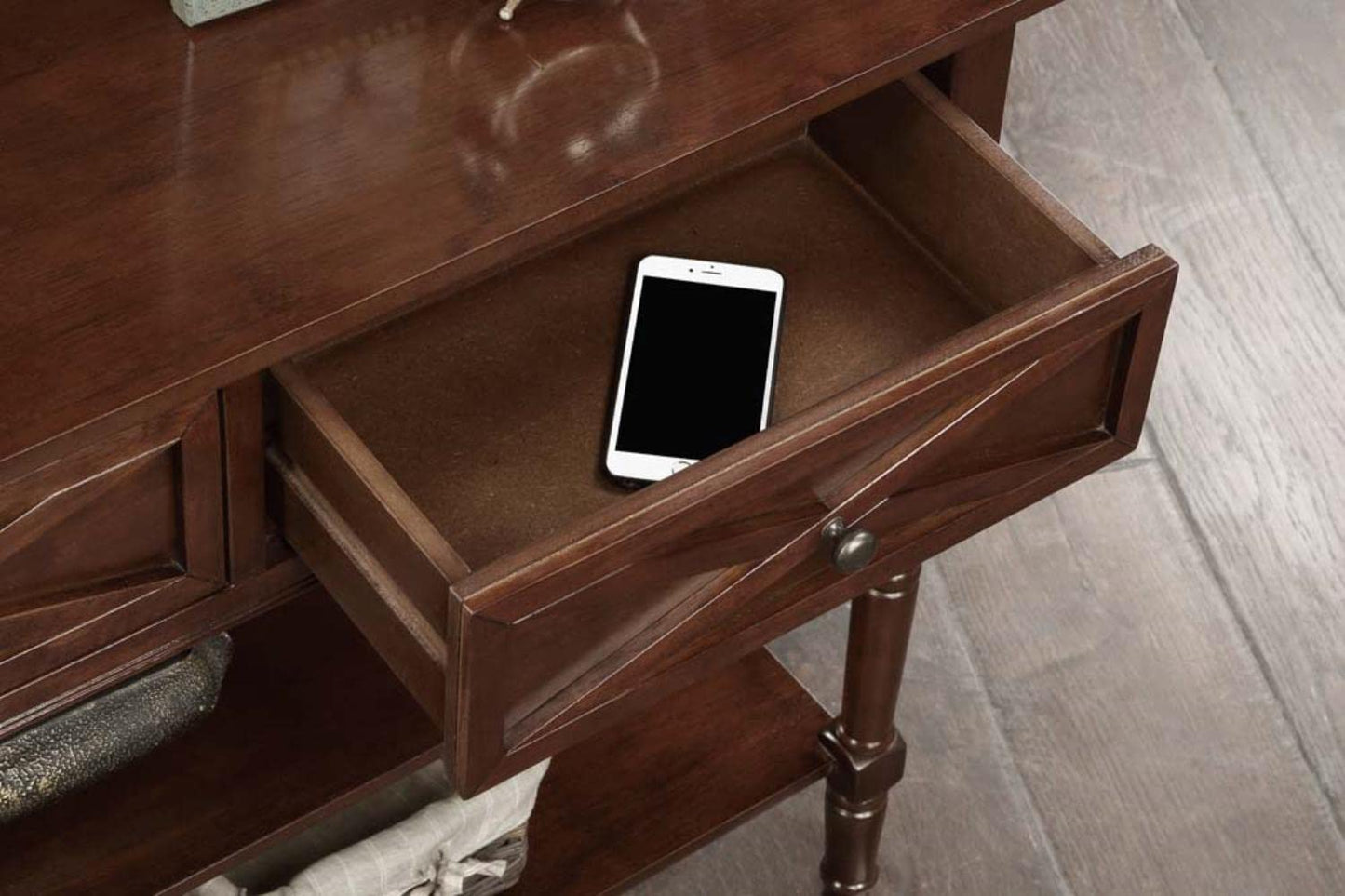 TABLE | Country Oxford 2 Drawer Console Table with Shelves | Elegant & Functional Furniture for Entryway & Living Space | casafoyer.myshopify.com