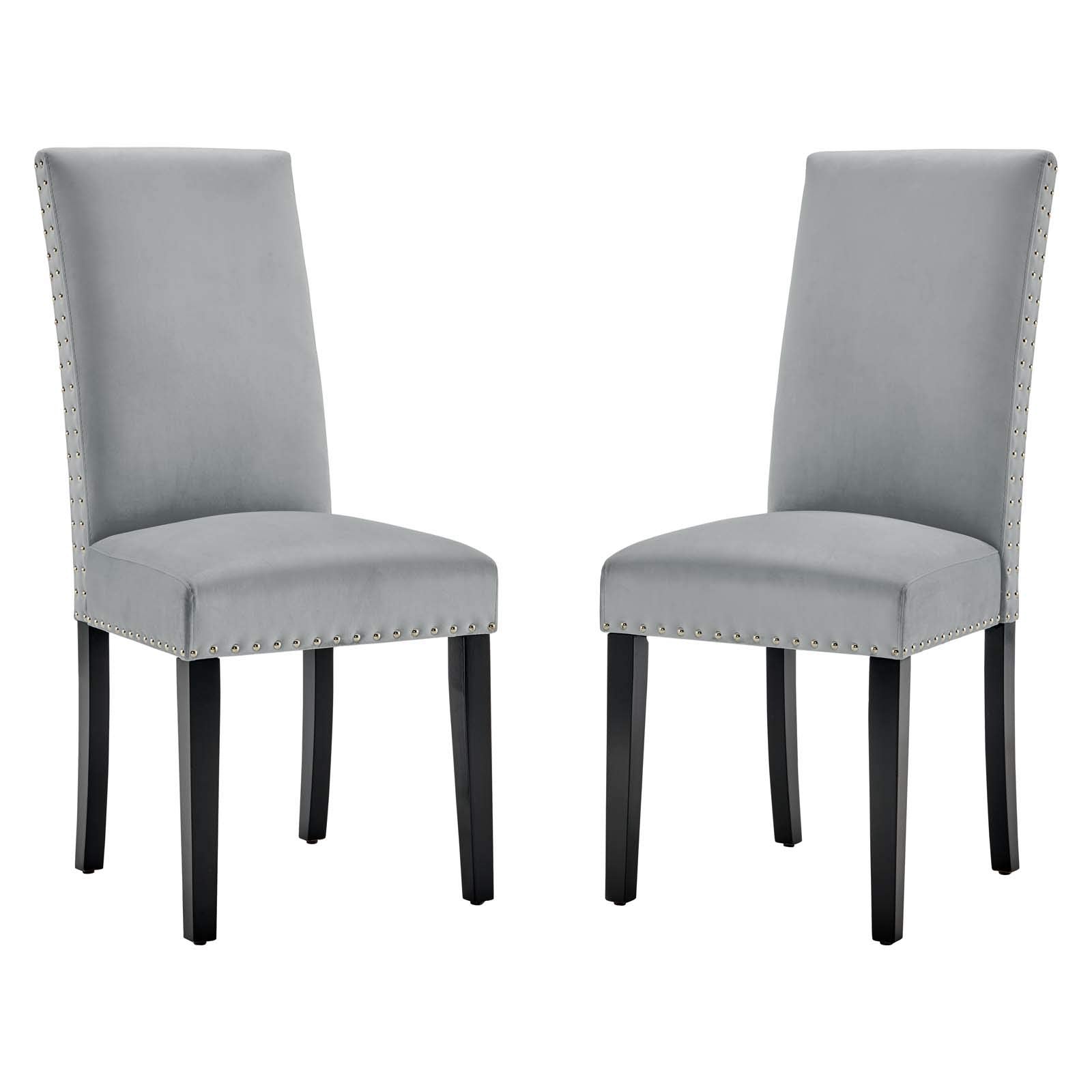 home office desk chairs | CasaFoyer Parcel Upholstered Performance Velvet Dining Side Chairs | Vintage Modern Design | Stain-Resistant | Nailhead Trim | Dense Foam Padding | Solid Rubberwood Legs | 285 lbs Weight Capacity | Easy Assembly | casafoyer.myshopify.com