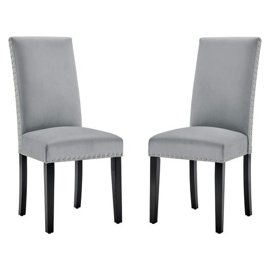 home office desk chairs | CasaFoyer Parcel Upholstered Performance Velvet Dining Side Chairs | Vintage Modern Design | Stain-Resistant | Nailhead Trim | Dense Foam Padding | Solid Rubberwood Legs | 285 lbs Weight Capacity | Easy Assembly | casafoyer.myshopify.com