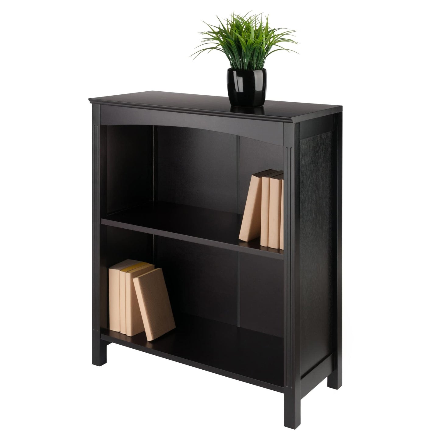 bookcases | Ergode  Wood Terrace 3-Piece Storage Shelf Set | Espresso Finish | Foldable Baskets | 25.98 W x 11.81 D x 30 H | 21.7lbs | casafoyer.myshopify.com
