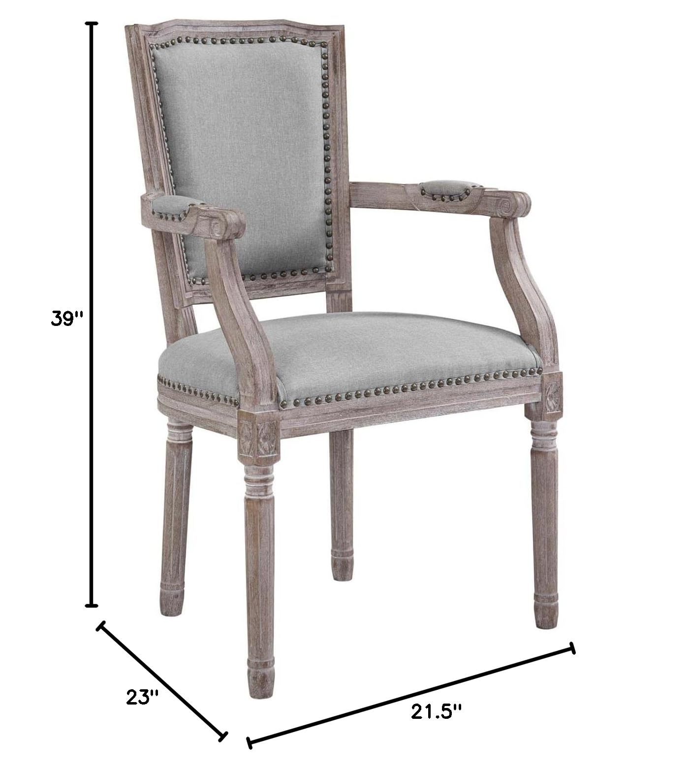 home office desk chairs | CasaFoyer Opulent Penchant Dining Armchair Set | Fluted Wood Frame | Plush Upholstery | Antique Copper Trim | Supports 331 lbs | Fully Assembled | Set of 2 | casafoyer.myshopify.com