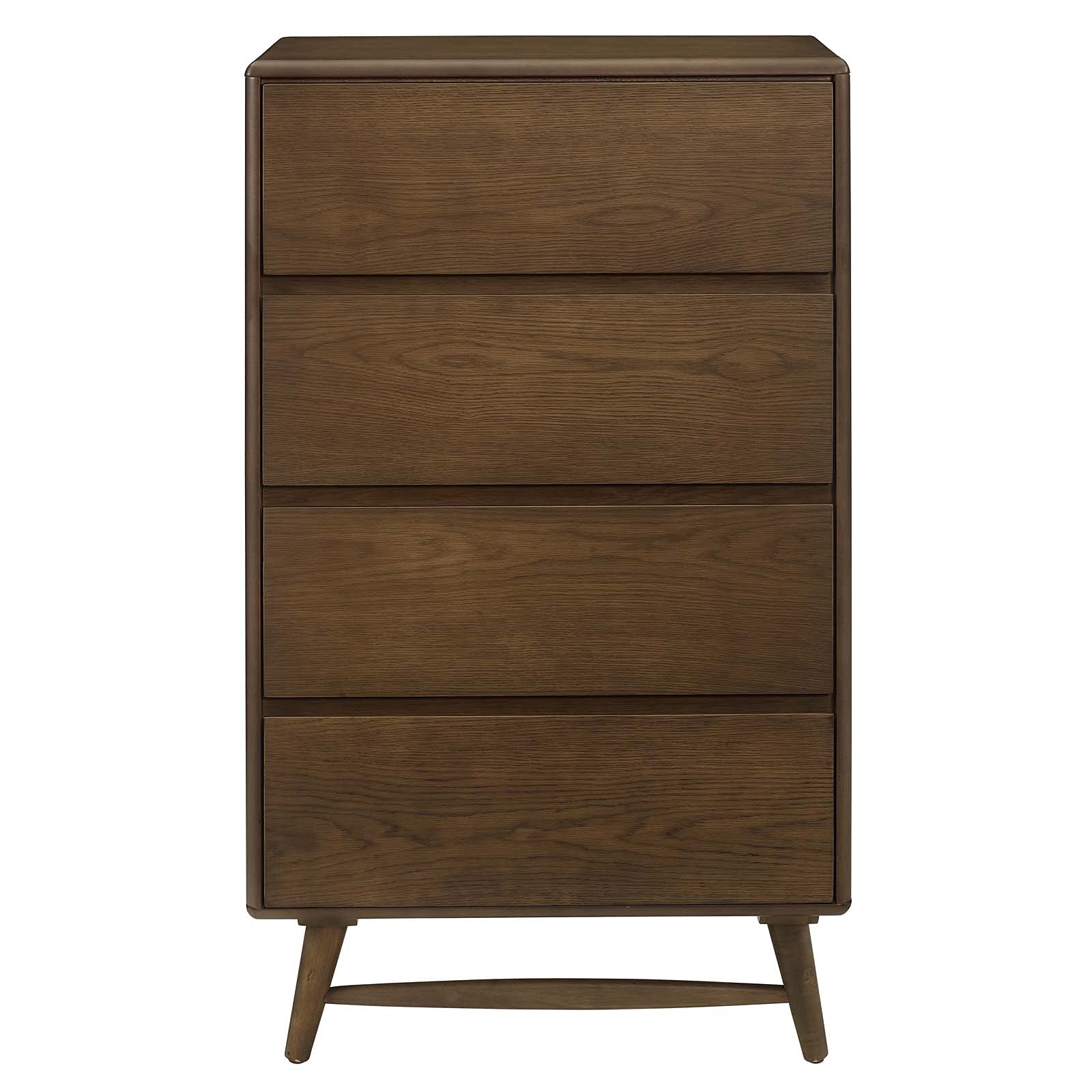 DRESSER | CasaFoyer Talwyn Wood Chest | Rustic Charm meets Retro Design | Chestnut Finish | High-quality Wood | Splayed Frame | 4 Spacious Drawers | Farmhouse Aesthetics & Contemporary Style | casafoyer.myshopify.com