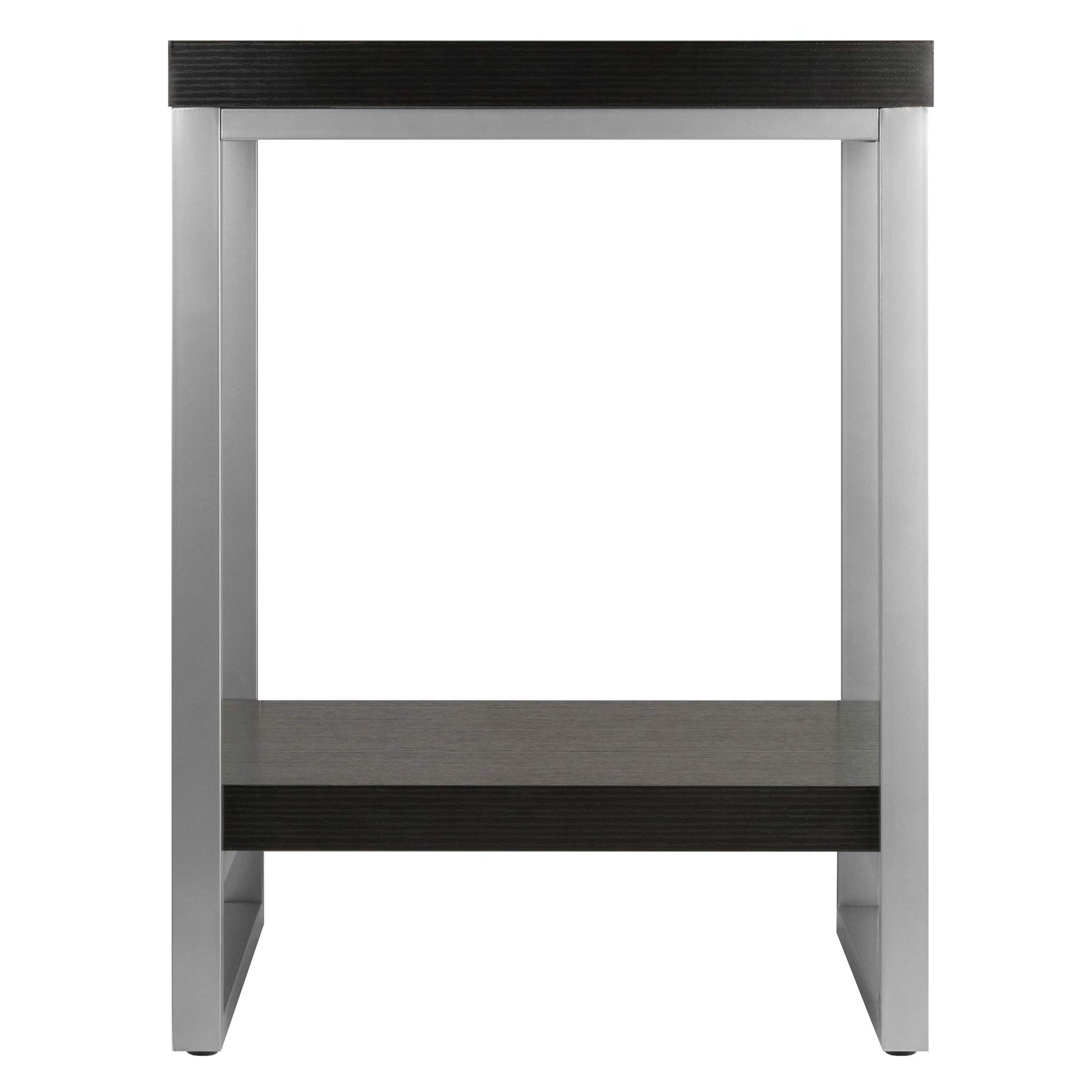 TABLE | Ergode Jared Collection | Contemporary Metal Frame End Table | 18.03W x 18.03D x 24.49H | Pewter Finish | Melamine Top | Assembly Required | casafoyer.myshopify.com