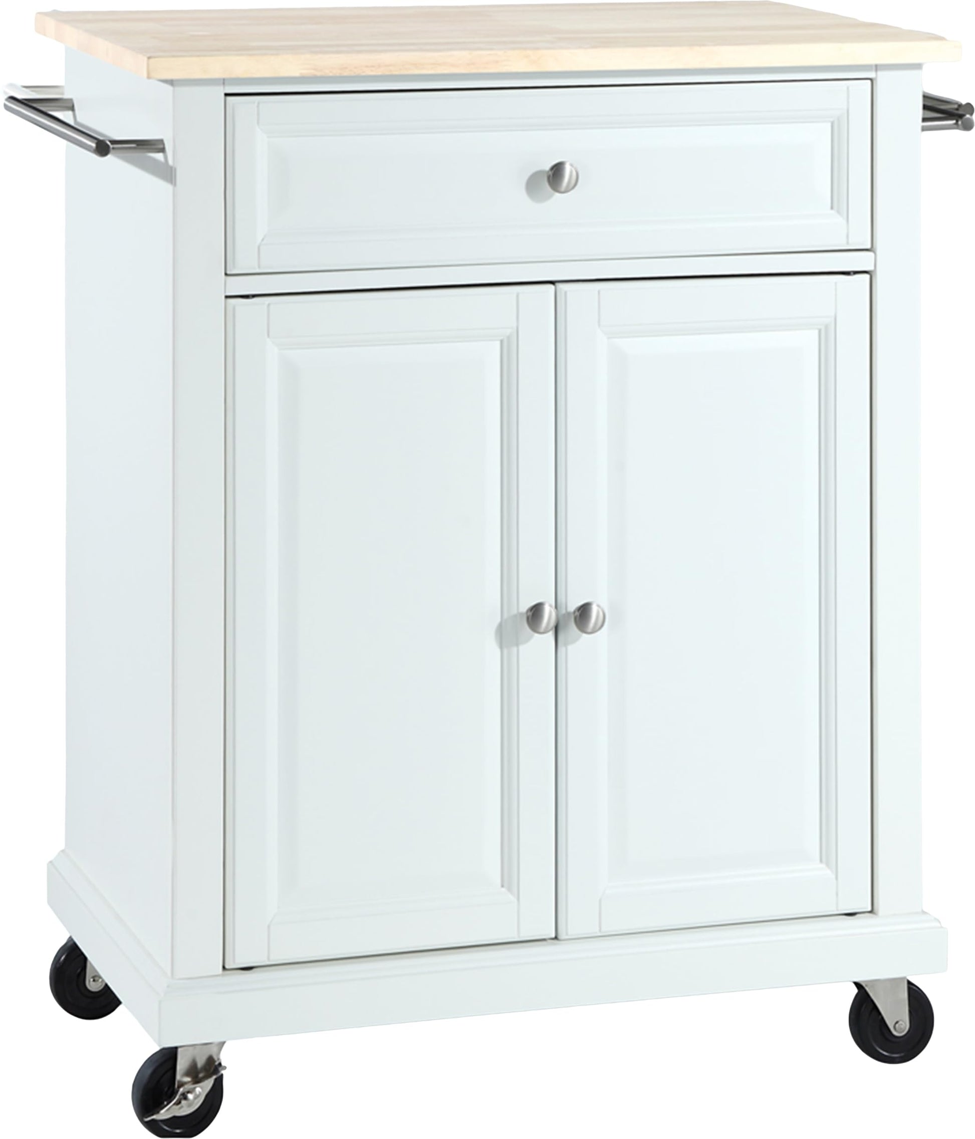 Kitchen Storage | Durable Solid Hardwood Kitchen Island | Elegant Raised Panel Doors | Ample Storage Space | White Finish | casafoyer.myshopify.com