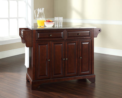 TABLE | Solid Hardwood Kitchen Island | Raised Panel Doors | Drawers | Adjustable Shelves | Durable & Stylish | Ample Storage | Vintage Mahogany Finish | casafoyer.myshopify.com