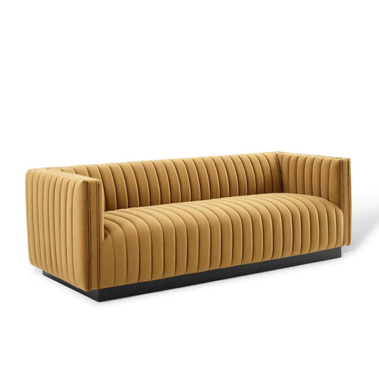 sofas | CasaFoyer Conjure Channel Tufted Performance Velvet Upholstered Sofa | Luxurious & Stain-Resistant | Vintage Glamour | Perfect for Living Room, Lounge, or Home Office | Holds up to 1323 lbs | Includes One Sofa | casafoyer.myshopify.com