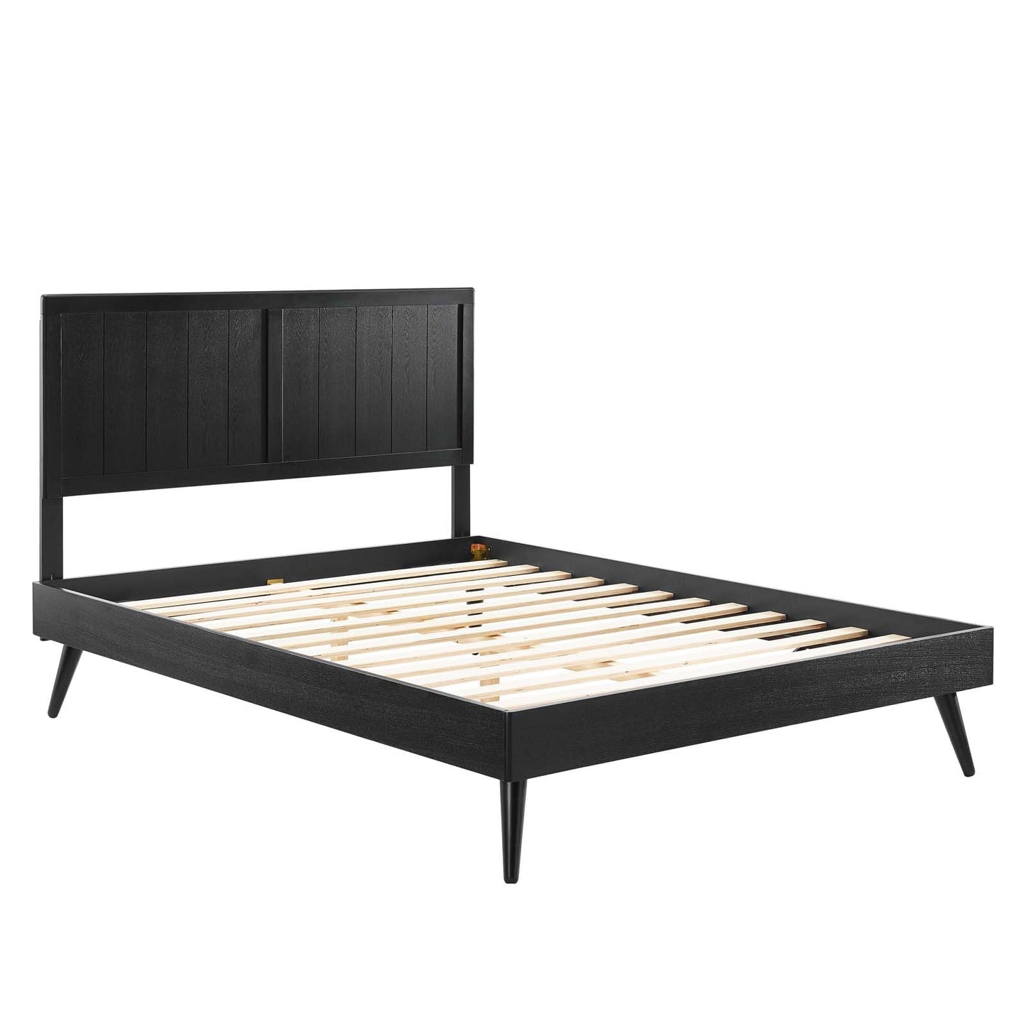 adjustable bed bases | CasaFoyer Alana Wood Twin Platform Bed | Retro Charm | Durable Construction | No Box Spring Needed | Easy Assembly | Black | casafoyer.myshopify.com