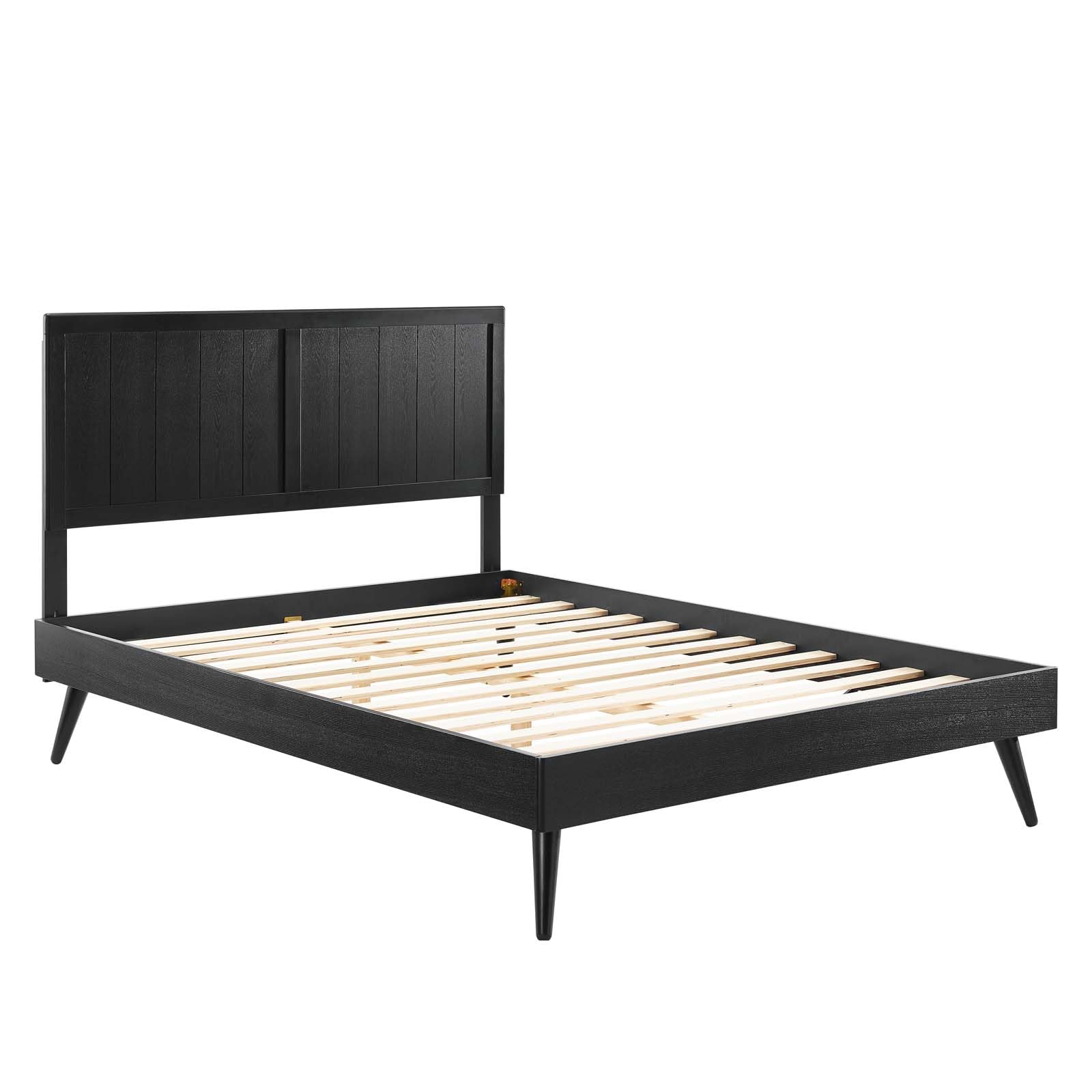 adjustable bed bases | CasaFoyer Alana Wood Twin Platform Bed | Retro Charm | Durable Construction | No Box Spring Needed | Easy Assembly | Black | casafoyer.myshopify.com