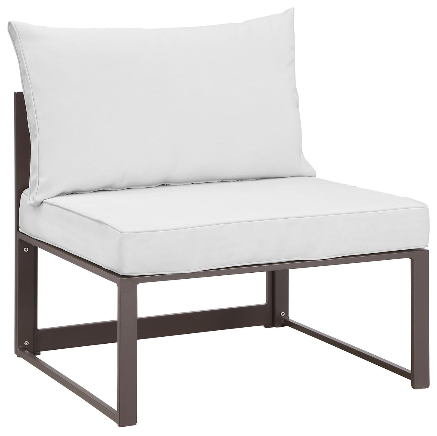 Patio Furniture Sets | Fortuna Outdoor Patio Armless Chair | Durable Aluminum | All-Weather Cushions | Perfect for Contemporary Outdoor Spaces | casafoyer.myshopify.com