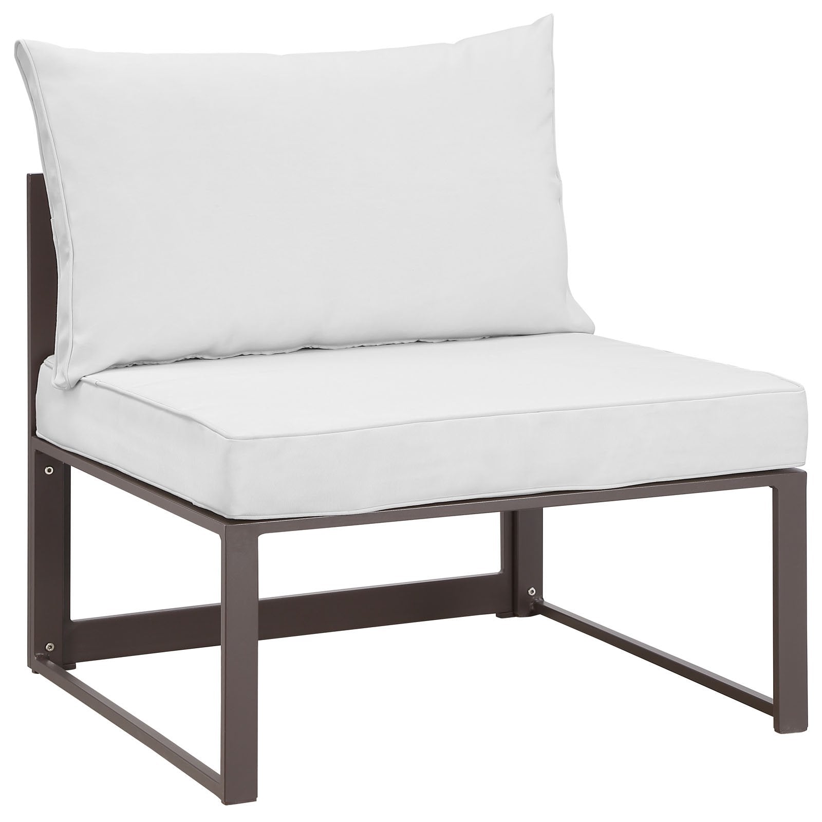 Patio Furniture Sets | Fortuna Outdoor Patio Armless Chair | Durable Aluminum | All-Weather Cushions | Perfect for Contemporary Outdoor Spaces | casafoyer.myshopify.com