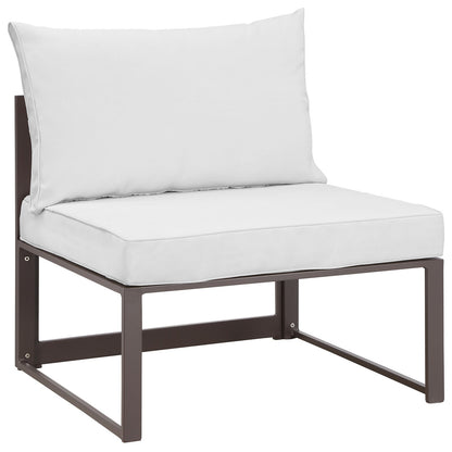 Patio Furniture Sets | Fortuna Outdoor Patio Armless Chair | Durable Aluminum | All-Weather Cushions | Perfect for Contemporary Outdoor Spaces | casafoyer.myshopify.com