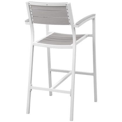 kitchen and dining room sets | CasaFoyer Maine Outdoor Patio Dining Furniture Collection | Synthetic Wood Grain Plank Boards | Aluminum Frame | Contemporary Design | Ideal for Outdoor Dining | Includes Bar Table and Bar Stools | casafoyer.myshopify.com