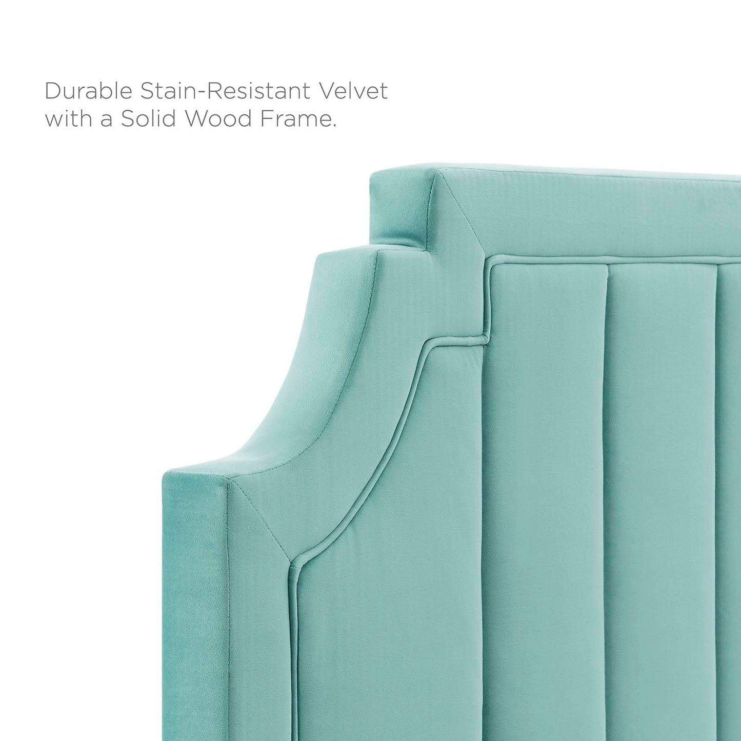 headboards | CasaFoyer Alyona Channel Tufted Performance Velvet King/California King Headboard | Glam Deco Style | Vintage Modern Elegance | Soft Stain-Resistant Velvet | Adjustable Fit | Easy Assembly | casafoyer.myshopify.com