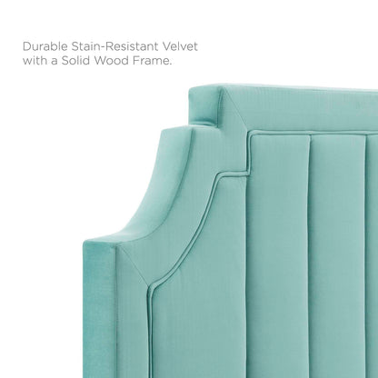headboards | CasaFoyer Alyona Channel Tufted Performance Velvet King/California King Headboard | Glam Deco Style | Vintage Modern Elegance | Soft Stain-Resistant Velvet | Adjustable Fit | Easy Assembly | casafoyer.myshopify.com
