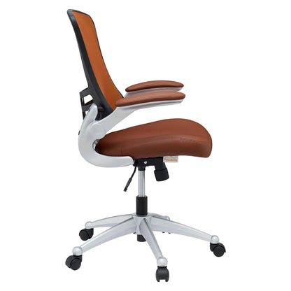 Chair | Attainment Office Chair | Optimal Support & Comfort | Breathable Mesh Back | Lumbar Support | Flip-Up Arms | Padded Waterfall Seat | Black | casafoyer.myshopify.com