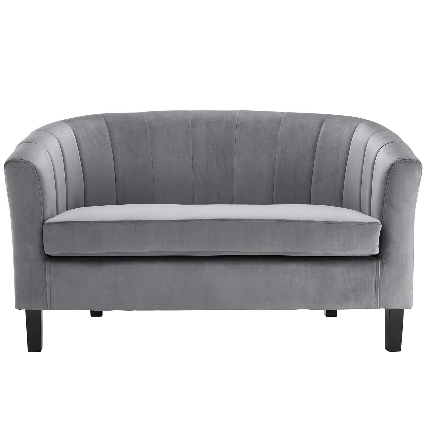 sofas | CasaFoyer Prospect Performance Velvet Loveseat | Stain-Resistant | Channel Tufting | Retro Modern Design | Comfortable & Durable | Set with 1 Loveseat | casafoyer.myshopify.com