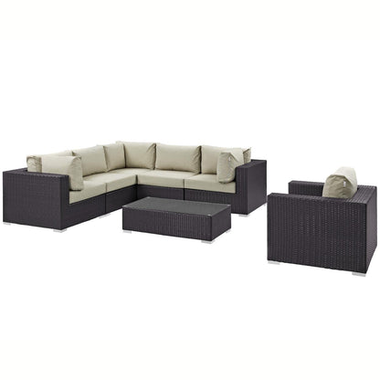 kitchen and dining room sets | CasaFoyer Convene Outdoor Sectional Set | Synthetic Rattan | Weather-Resistant Cushions | Flexible & Stylish | Perfect for Patio, Backyard, Poolside | casafoyer.myshopify.com