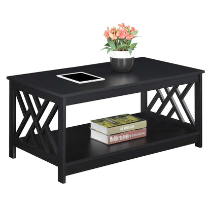 TABLE | Ergode Titan Coffee Table | Geometric Side Panels | Open-Concept Shelf | Durable MDF Construction | Non-Toxic Paint Finish | Titan Collection | casafoyer.myshopify.com
