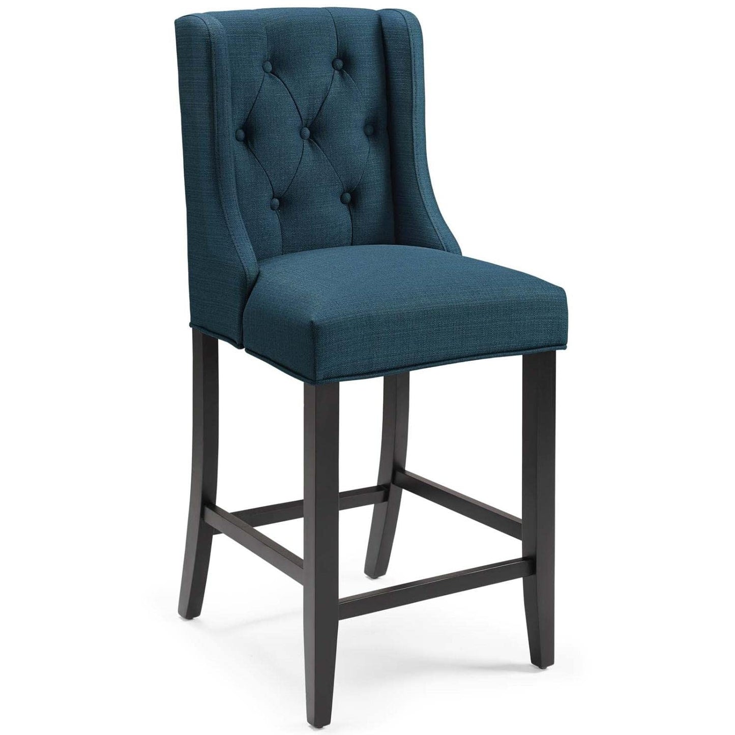 barstools | CasaFoyer Baronet Tufted Button Upholstered Fabric Counter Stool | Set of 2 | Azure | Elegant Design | Comfortable | Solid Wood Legs | 500 lbs Weight Capacity | casafoyer.myshopify.com