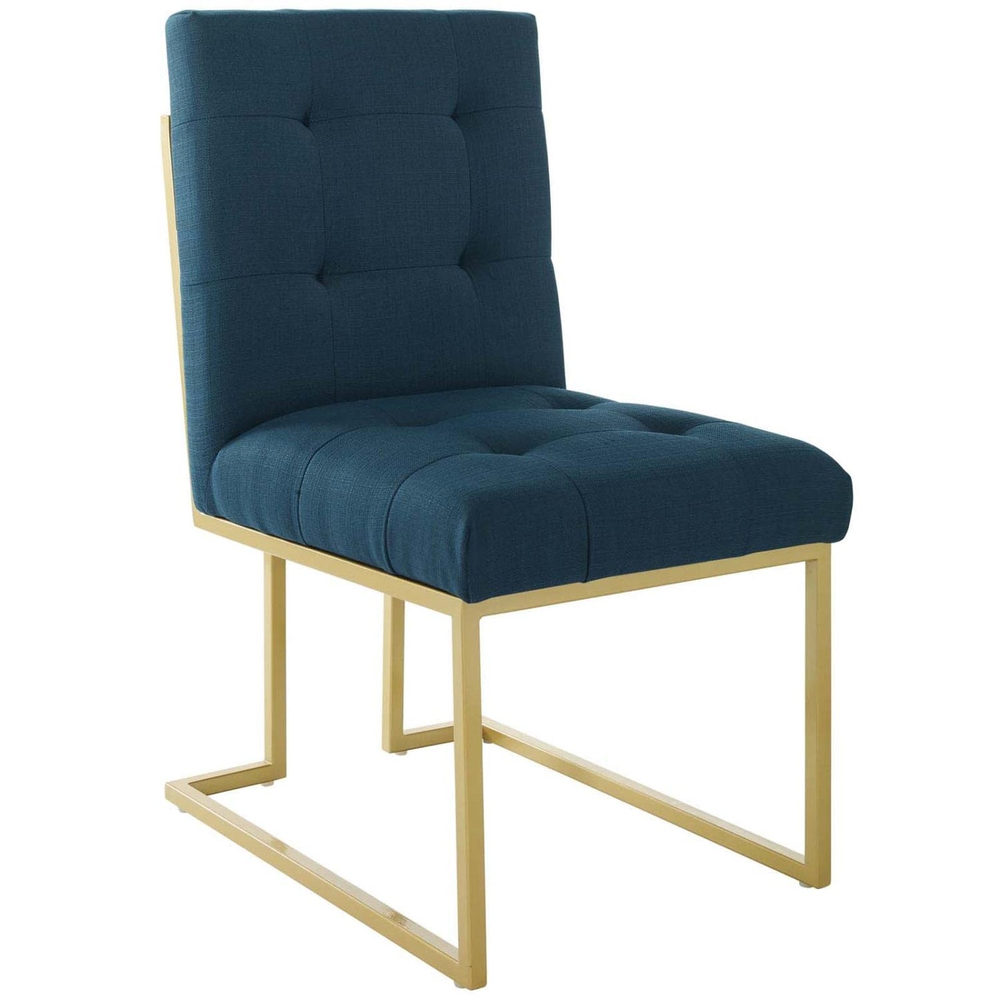 home office desk chairs | CasaFoyer Privy | Gold Stainless Steel Dining Chair | Art Deco Design | Polyester Upholstery | Gold Base | No Assembly | 331 lbs Weight Capacity | casafoyer.myshopify.com
