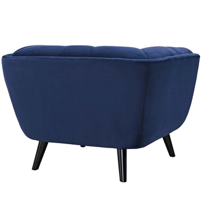 home office desk chairs | CasaFoyer Bestow Performance Velvet Armchair | Luxurious | Stain-Resistant | Button Tufted | Oversized Frame | Mid-Century, Modern Farmhouse, or Contemporary Interiors | Navy | casafoyer.myshopify.com