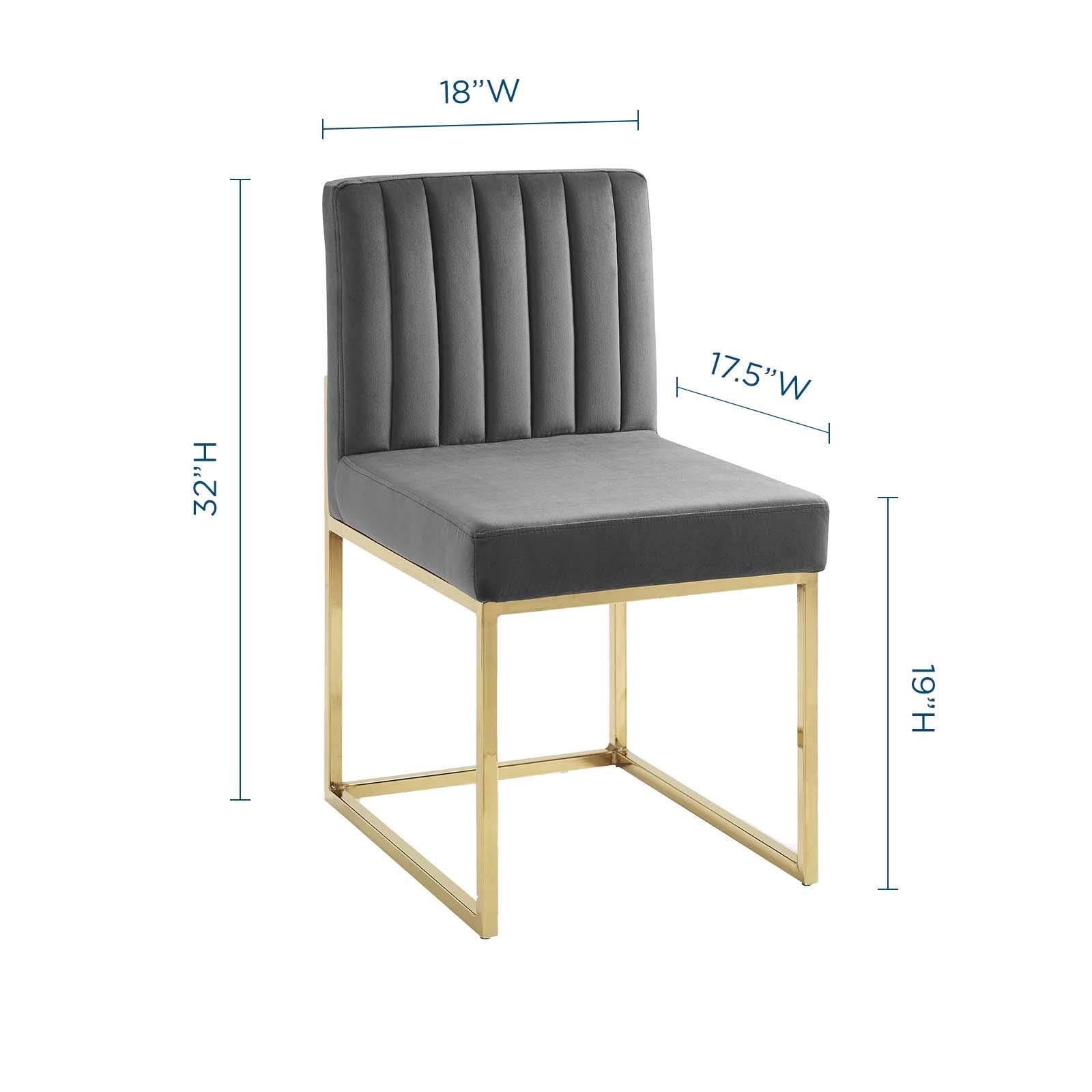 home office desk chairs | CasaFoyer Carriage Channel Tufted Performance Velvet Upholstered Sled Base Dining Chair | Gold Stainless Steel | Stain-Resistant | Glamorous Design | Versatile | 331 lbs Weight Capacity | casafoyer.myshopify.com