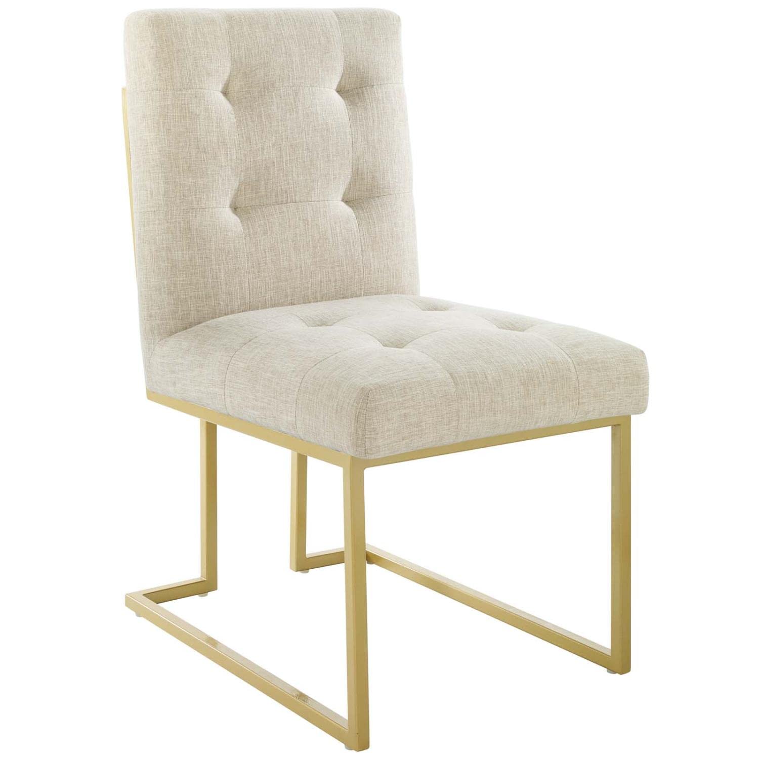 home office desk chairs | CasaFoyer Privy | Gold Stainless Steel Dining Accent Chair - Glamorous Art Deco Design | Polyester Upholstery | Elegant Geometric Base | No Assembly - 331 lbs Capacity | casafoyer.myshopify.com