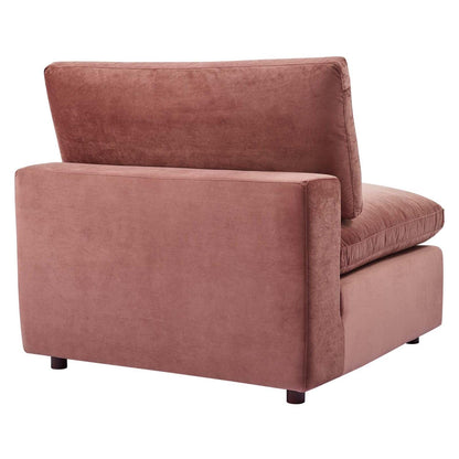 sofas | CasaFoyer Commix Armless Chair | Cozy Velvet Upholstery | Down Feather Cushions | Solid Wood Construction | 331 lbs Weight Capacity | Plastic Foot Glides | casafoyer.myshopify.com
