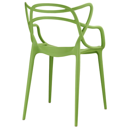 home office desk chairs | CasaFoyer Entangled Dining Chair Set of 2 | Captivating Design | Molded Plastic | Foot Caps | Fully Assembled | Wipe-Clean Surface | Green | casafoyer.myshopify.com