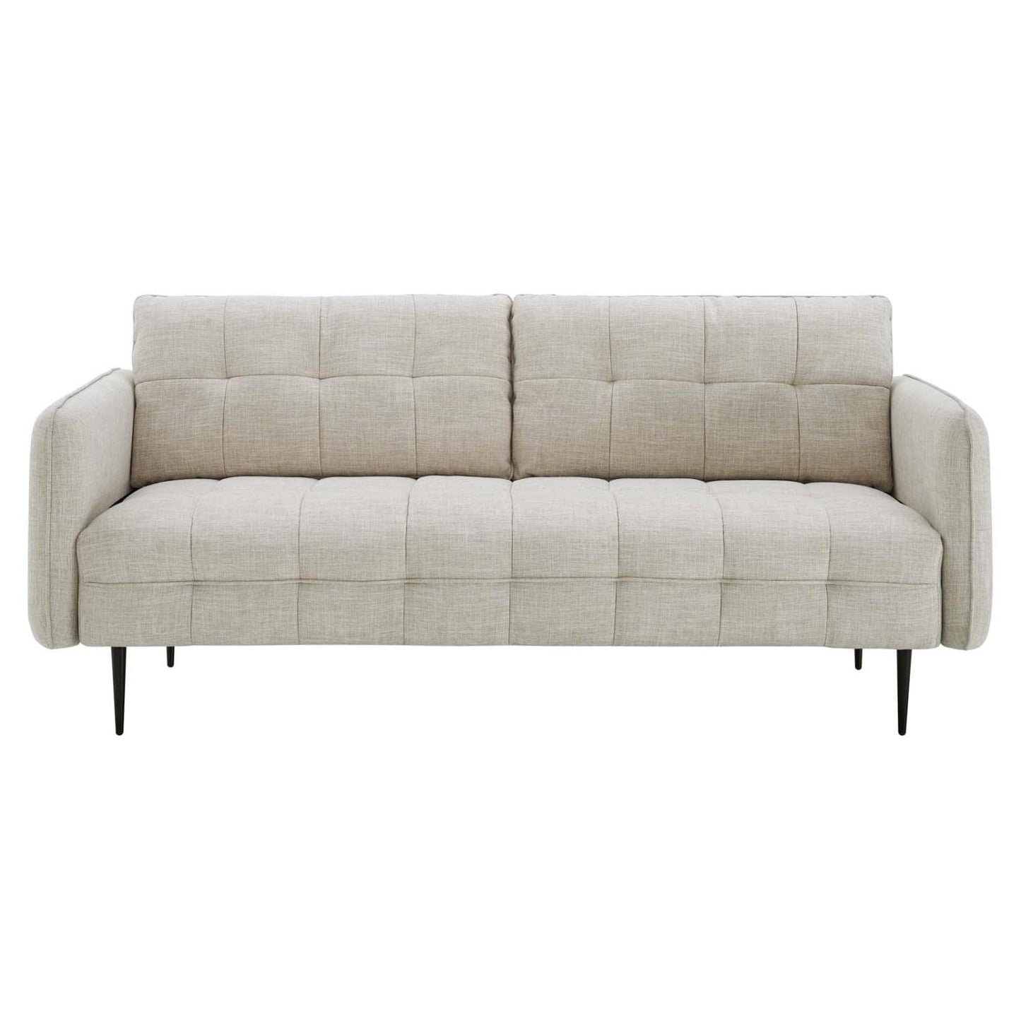 sofas | CasaFoyer Cameron Tufted Fabric Sofa | Contemporary Charm | Mid-Century Design | Soft Polyester | Optimal Comfort | Solid Wood Frame | Easy Assembly | Beige | casafoyer.myshopify.com