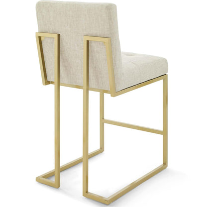 barstools | CasaFoyer Privy Counter Stool Set of 2 | Modern Design | Gold Stainless Steel Base | Upholstered Fabric | No Assembly | 331 lbs Weight Capacity | casafoyer.myshopify.com