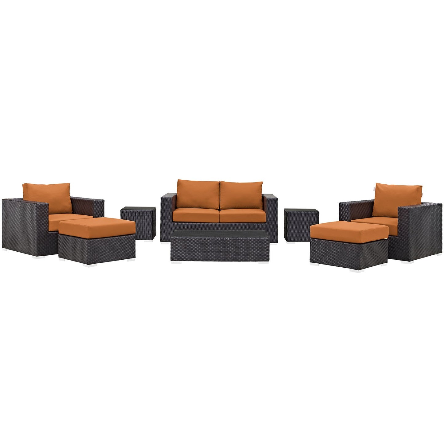 kitchen and dining room sets | CasaFoyer Convene Outdoor Sectional Set | Durable Rattan & Aluminum Frame | Weather-Resistant Cushions | Patio Sofa, Loveseat, Armchairs, Ottomans, Coffee Table | casafoyer.myshopify.com