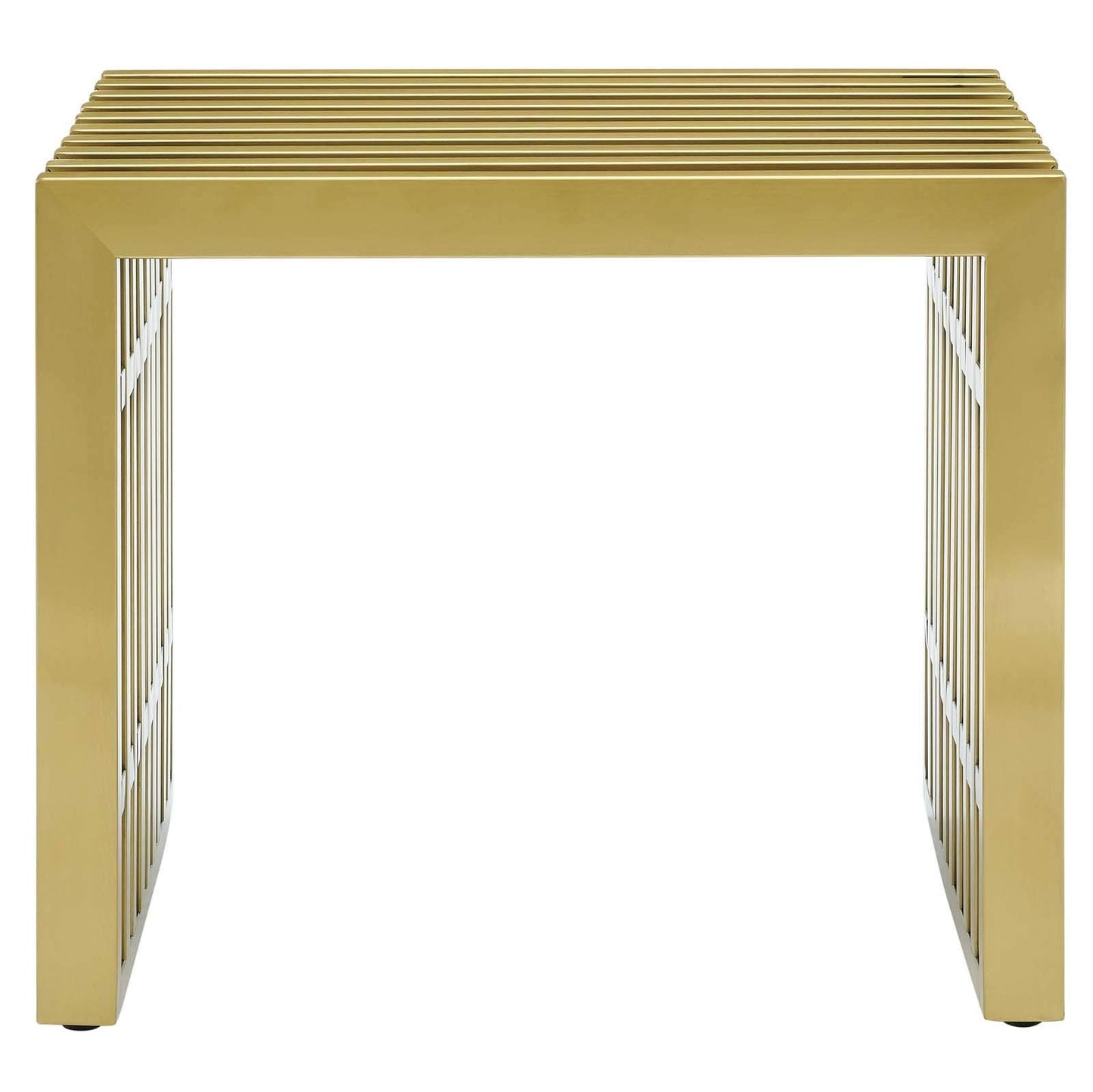 coffee tables | Ergode Gridiron Tubular Stainless Steel Bench | Sleek Gold-Colored Design | Transcending Boundaries | Perfect for Reception, Living, and Lounge Areas | Fully Assembled | casafoyer.myshopify.com