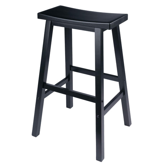 STOOL_SEATING | CasaFoyer  Wood Satori Saddle Seat Bar Stool | 29 Height | Black Finish | Beech Wood Construction | Stable & Functional Design | casafoyer.myshopify.com