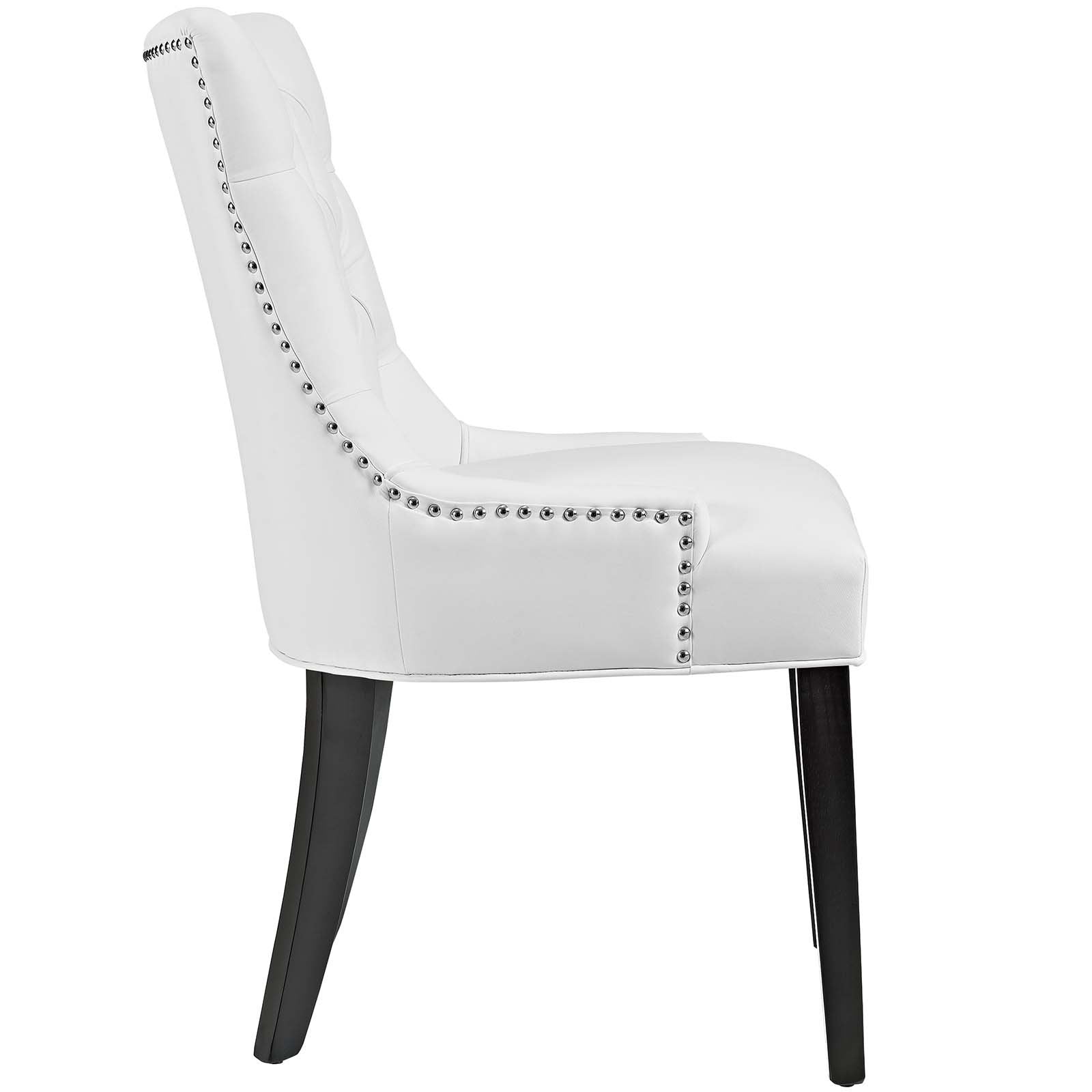 home office desk chairs | CasaFoyer Regent Dining Side Chair Set of 2 | Nostalgic Era Design | Tufted Buttons | Nailhead Trim | Vinyl Upholstery | Non-Marking Foot Caps | Tapered Wood Legs | casafoyer.myshopify.com