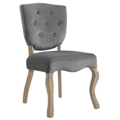 home office desk chairs | CasaFoyer Array Vintage French Dining Side Chair Set of 4 | Weathered Wood Legs | Button Tufted Shield Back | Velvet Upholstery | Non-Marking Foot Caps | Fully Assembled | casafoyer.myshopify.com