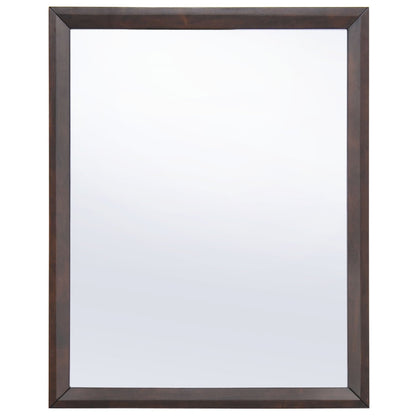 HOME_MIRROR | CasaFoyer Tracy Vintage Mid-Century Bedroom Dresser Mirror | Toffee Brown Stain | Solid Edging | Easy Assembly & Cleaning | casafoyer.myshopify.com