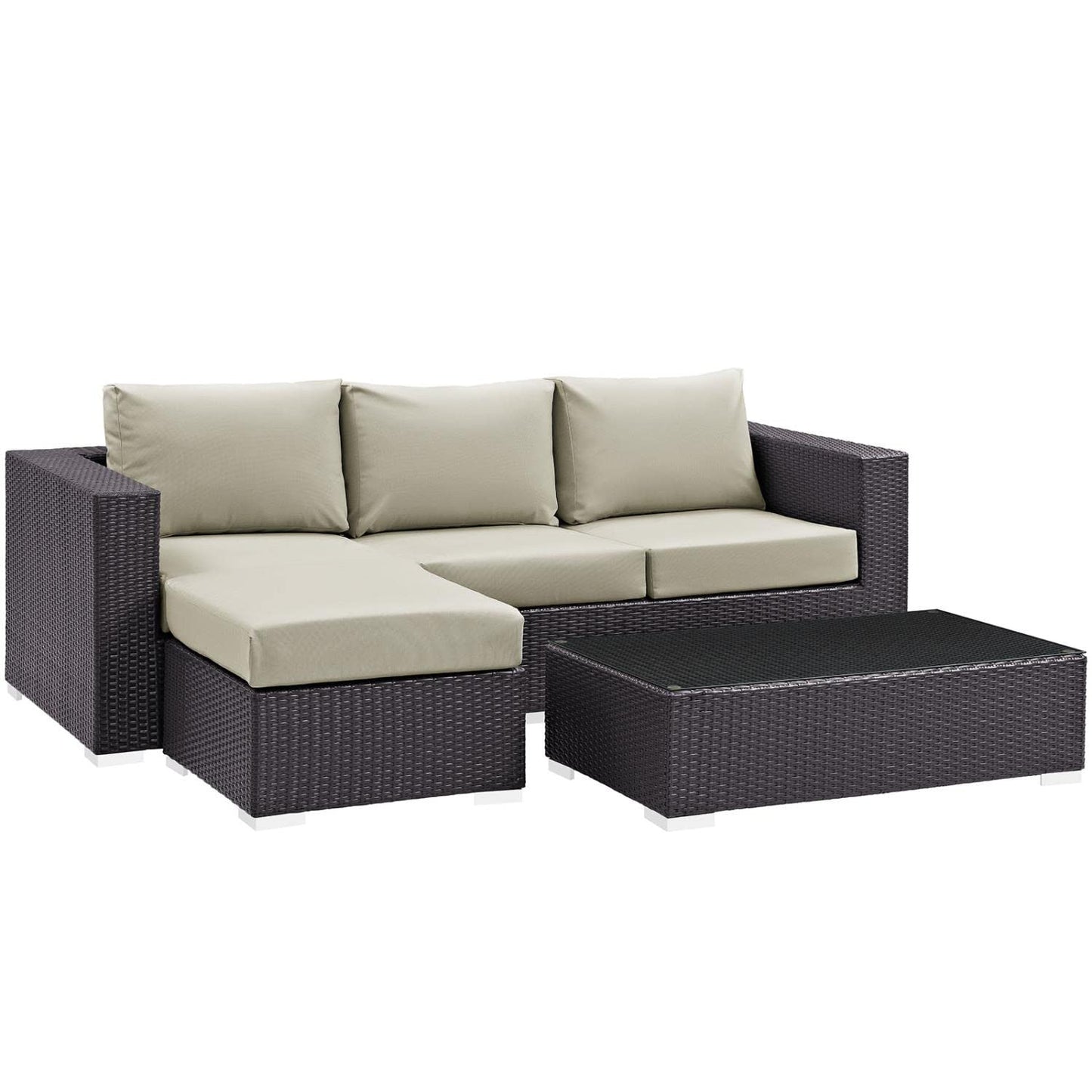 kitchen and dining room sets | CasaFoyer Convene Outdoor Sectional Set | Durable Rattan & Aluminum Frame | All-Weather Cushions | Patio, Backyard, Poolside Furniture | casafoyer.myshopify.com