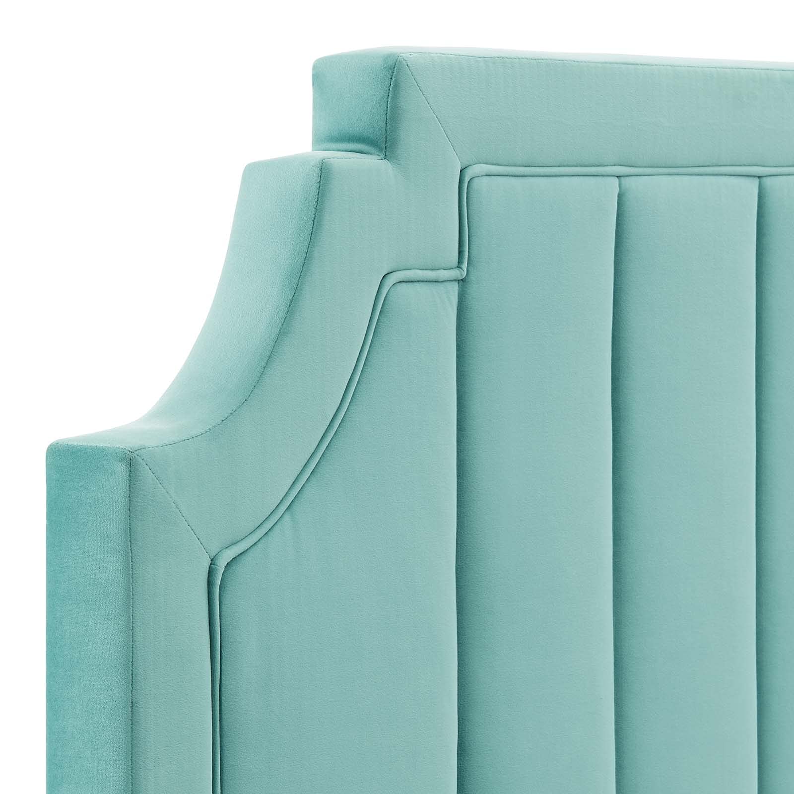 headboards | CasaFoyer Alyona Channel Tufted Performance Velvet King/California King Headboard | Glam Deco Style | Vintage Modern Elegance | Soft Stain-Resistant Velvet | Adjustable Fit | Easy Assembly | casafoyer.myshopify.com