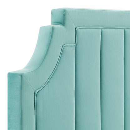 headboards | CasaFoyer Alyona Channel Tufted Performance Velvet King/California King Headboard | Glam Deco Style | Vintage Modern Elegance | Soft Stain-Resistant Velvet | Adjustable Fit | Easy Assembly | casafoyer.myshopify.com