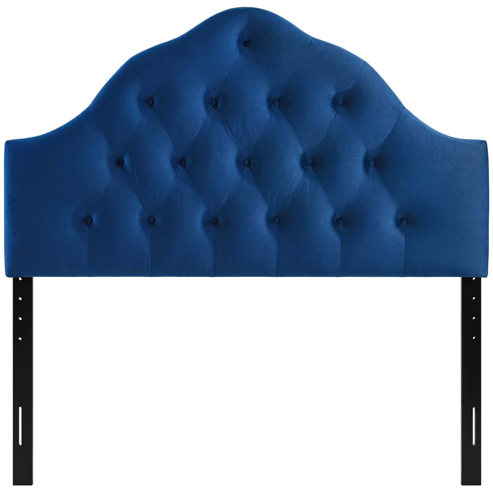 headboards | CasaFoyer Sovereign Performance Velvet Twin Headboard | Luxurious & Glamorous | Plush Vintage Velvet | Soft & Stain-Resistant | Sturdy Construction | Adjustable Height | Navy | casafoyer.myshopify.com