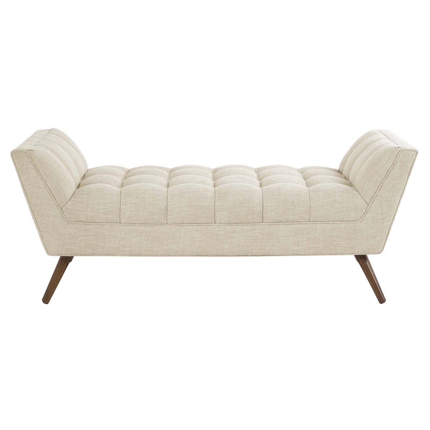ottomans | CasaFoyer Response Collection | Tufted Upholstered Bench | Ultimate Relaxation | Elegantly Crafted | Plush Foam Padding | Chic Design | Tapered Wooden Legs | Beige | casafoyer.myshopify.com