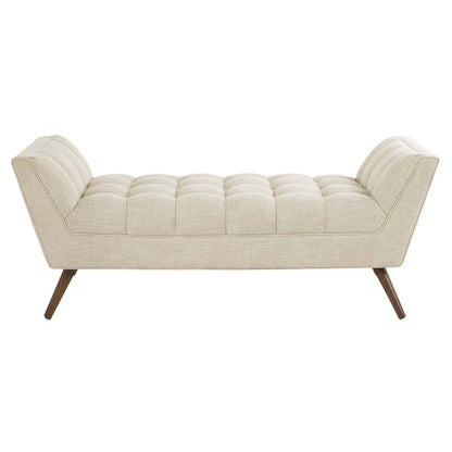 ottomans | CasaFoyer Response Collection | Tufted Upholstered Bench | Ultimate Relaxation | Elegantly Crafted | Plush Foam Padding | Chic Design | Tapered Wooden Legs | Beige | casafoyer.myshopify.com