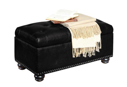 Ottoman | Elegant Designs4Comfort 7th Avenue Storage Ottoman | Nailhead Trim | Stylish Bench & Practical Storage | Lift-Up Lid | Revitalize Home Decor | casafoyer.myshopify.com
