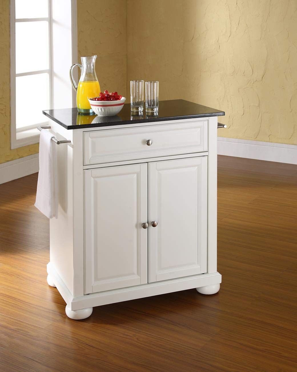 Kitchen Storage | Durable Solid Hardwood Kitchen Island | Elegant Raised Panel Doors | Ample Storage Space | White Finish | casafoyer.myshopify.com