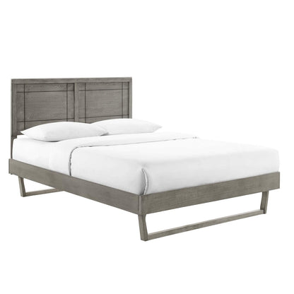 bed frames | CasaFoyer Marlee Wood Full Platform Bed | Retro Design | Durable Construction | No Box Spring Needed | Accommodates Various Mattresses | casafoyer.myshopify.com