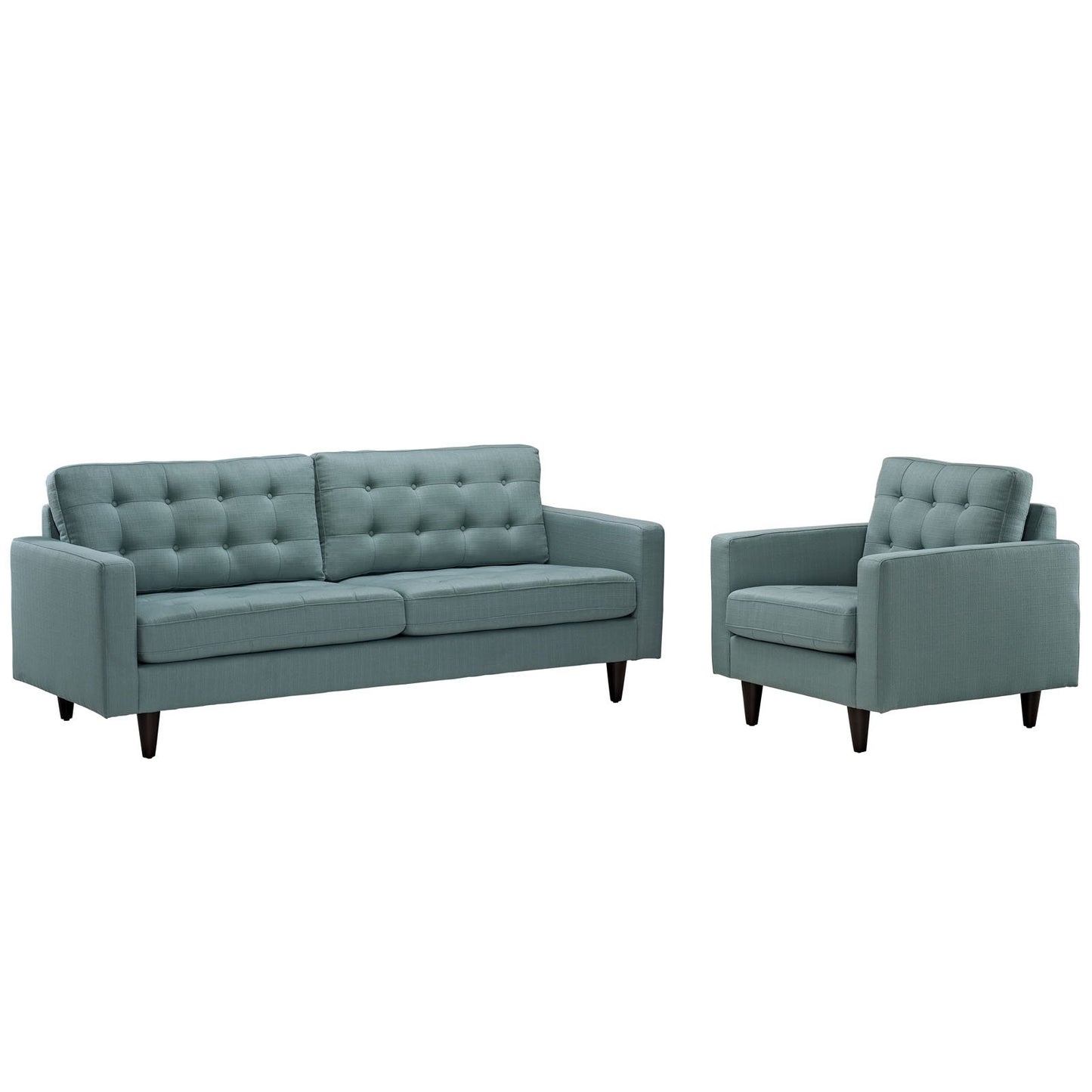 Sofa & chair Sets | Empress Upholstered Armchair & Sofa Set | Exquisite Design | Tufted Buttons | Luxurious Cushions | Elegant Armrests | Sturdy Wooden Legs | Floor Protection | Complete Furnishings | casafoyer.myshopify.com