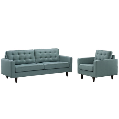 Sofa & chair Sets | Empress Upholstered Armchair & Sofa Set | Exquisite Design | Tufted Buttons | Luxurious Cushions | Elegant Armrests | Sturdy Wooden Legs | Floor Protection | Complete Furnishings | casafoyer.myshopify.com