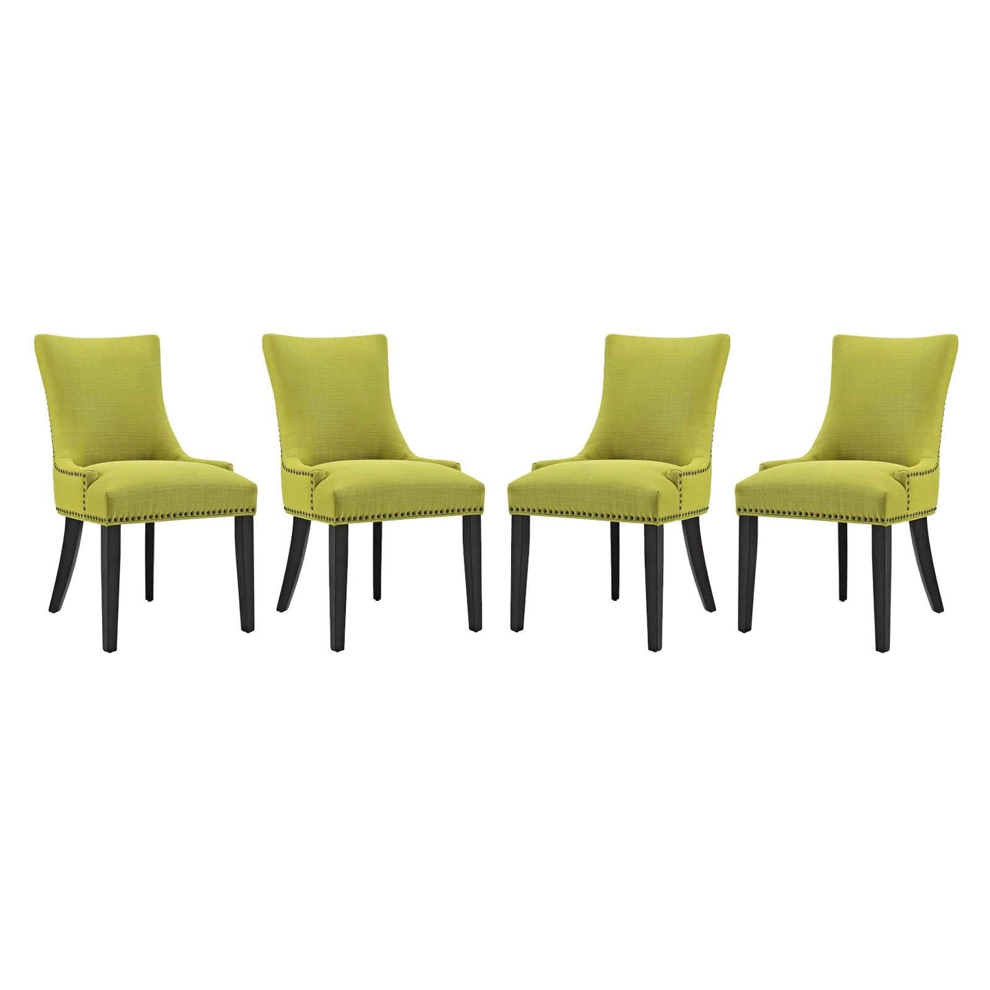 home office desk chairs | CasaFoyer Marquis Dining Side Chair Set of 4 | Elegant Hourglass Back | Nailhead Trim | Non-Marking Foot Caps | Tapered Wood Legs | Padded Seat | Premium Polyester Fabric | casafoyer.myshopify.com