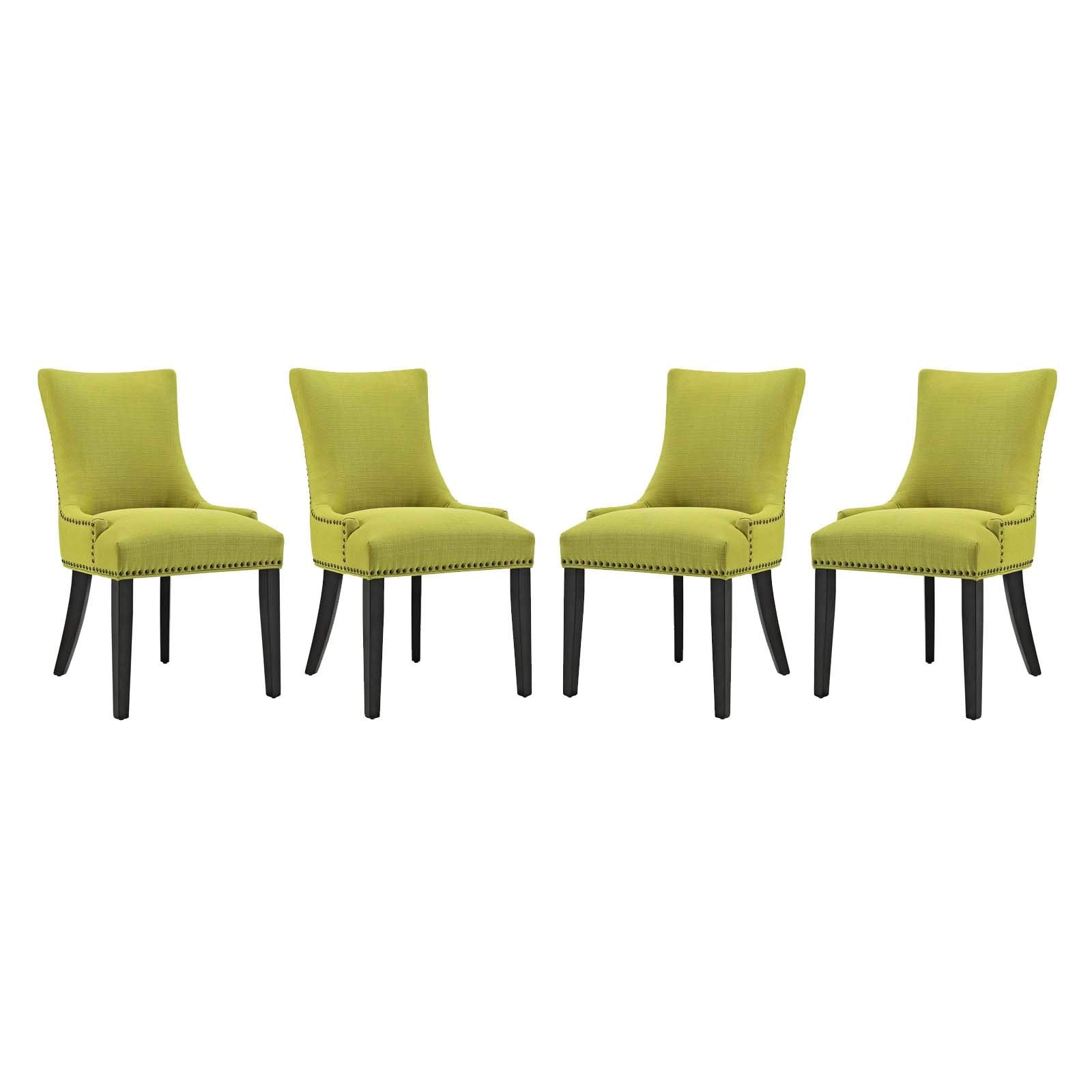 home office desk chairs | CasaFoyer Marquis Dining Side Chair Set of 4 | Elegant Hourglass Back | Nailhead Trim | Non-Marking Foot Caps | Tapered Wood Legs | Padded Seat | Premium Polyester Fabric | casafoyer.myshopify.com